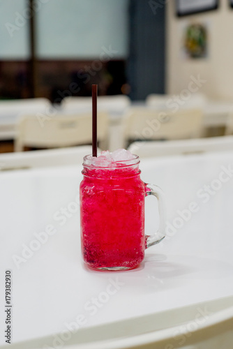 strawberry soda, red soda