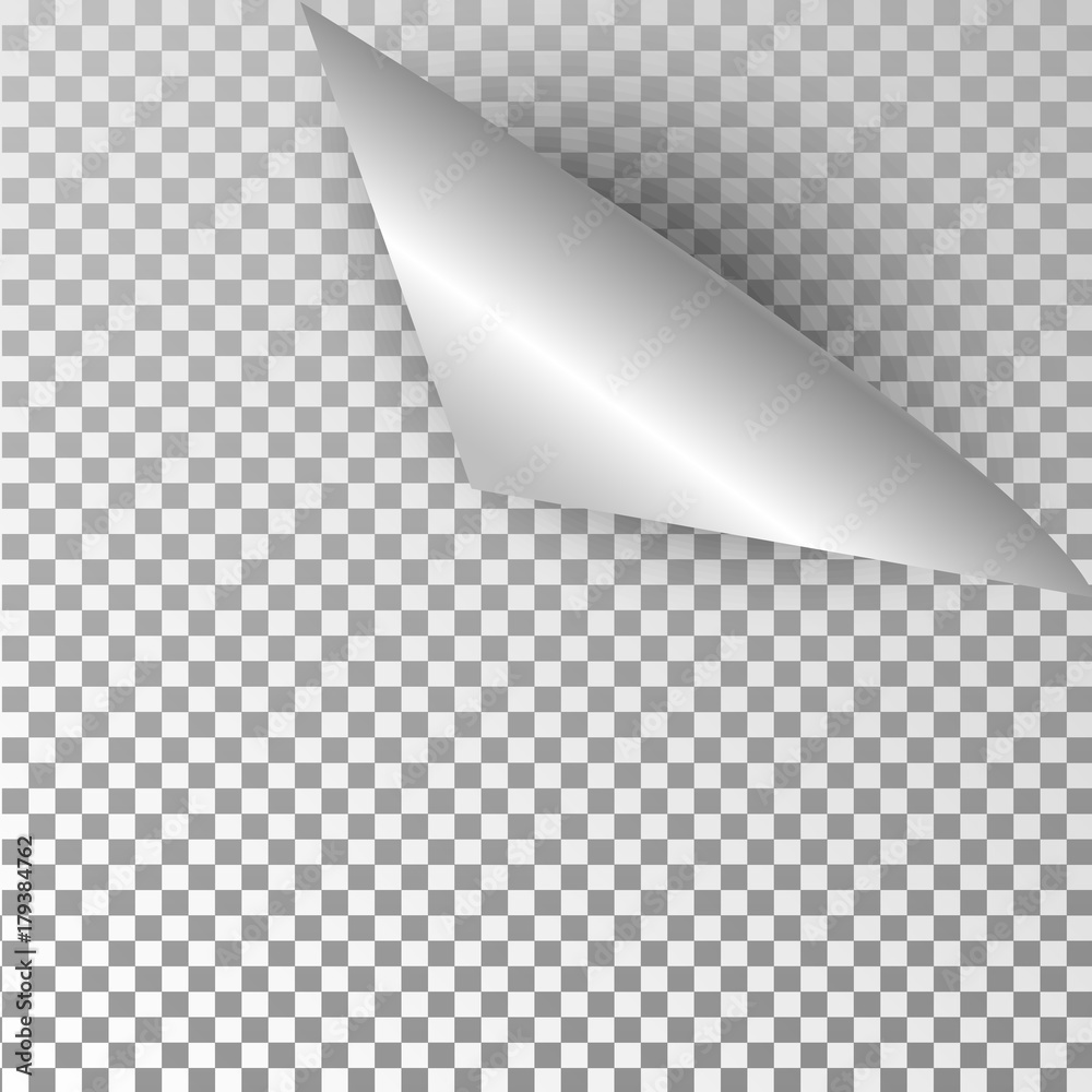 Curly Page Corner Realistic Shadow On Blank Sheet Of Paper Isolated On curly-page-corner-realistic-shadow-on-blank-sheet-of-paper-isolated-on