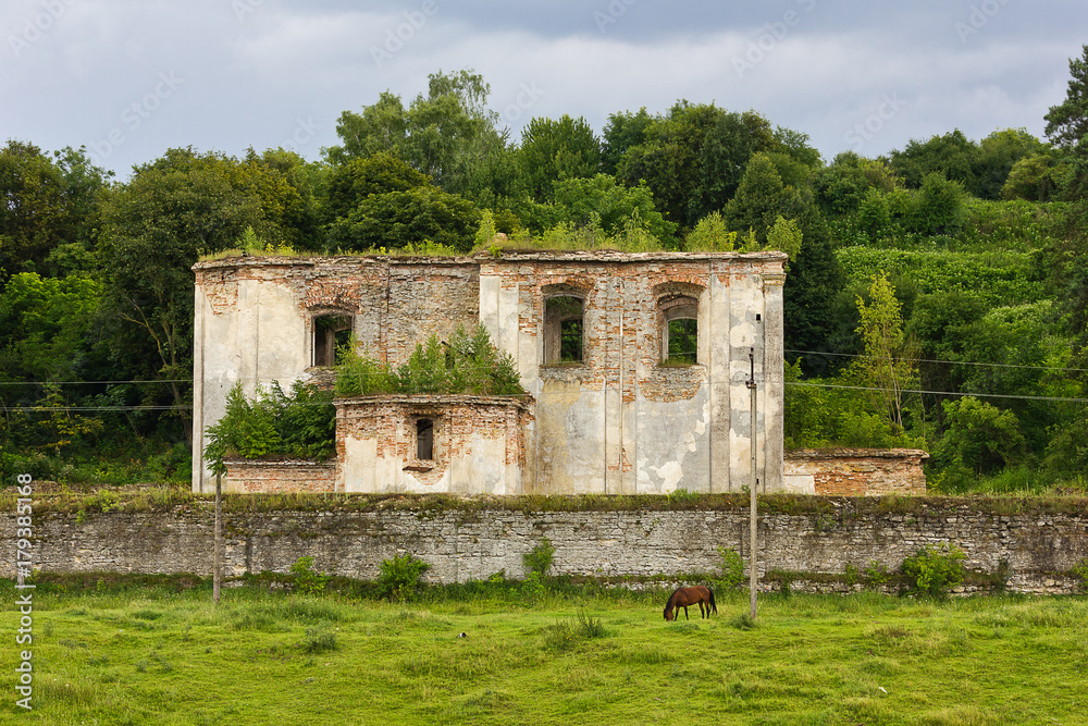 Ruins of the Taykurov Castle. Rivne, Ukraine.