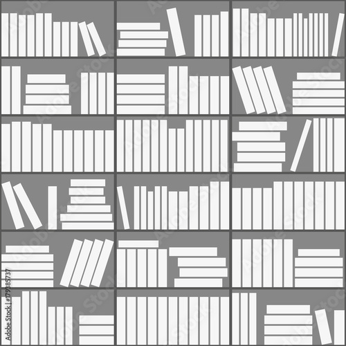 Seamless background with books. Vector illustration.