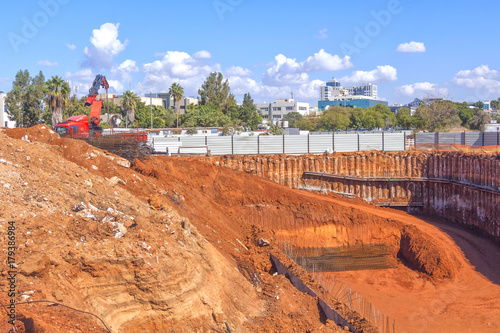 Construction of a residential area.