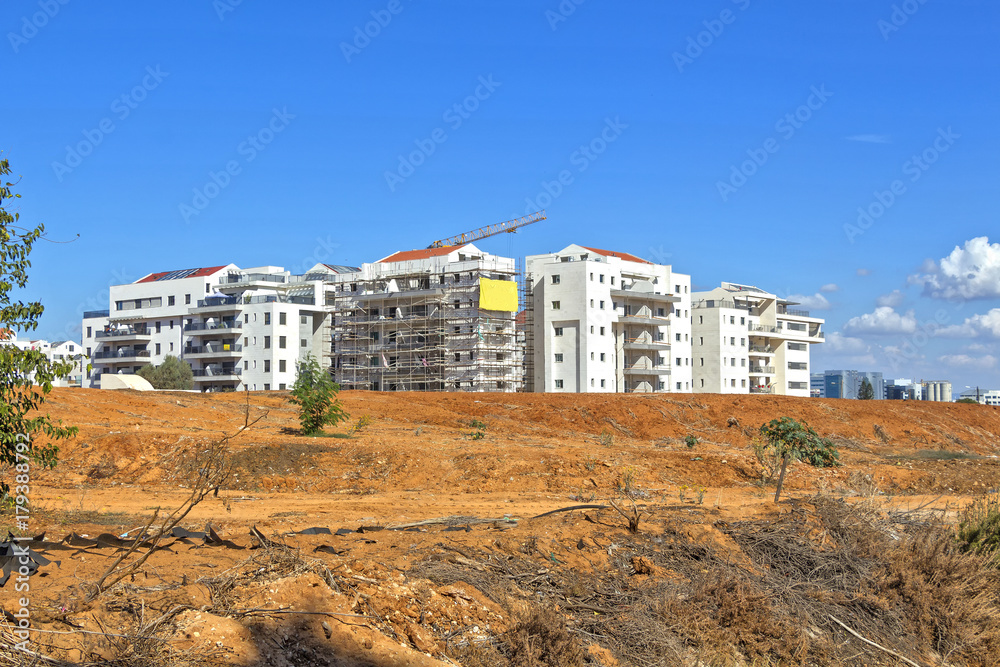 Fototapeta premium Construction of a residential area.