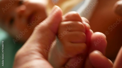 Newborn baby hand
