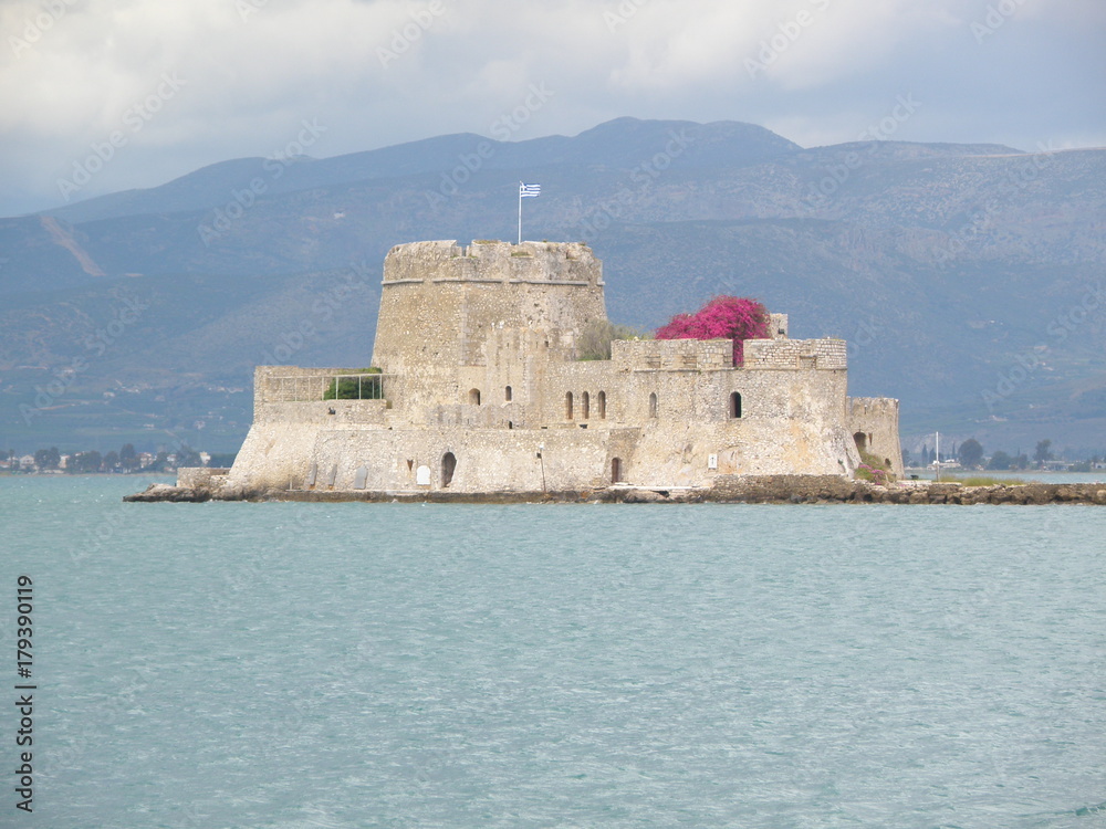 Bourtzi Castle in Nafplio, Greece