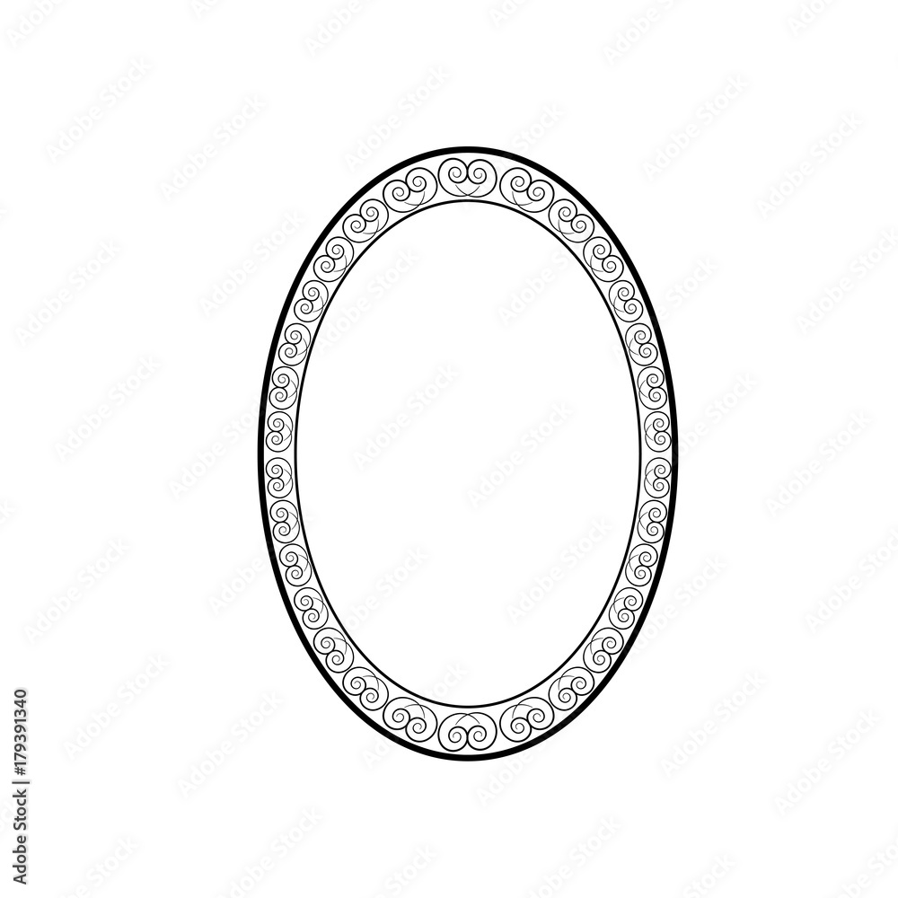 Frame oval card Frame oval card