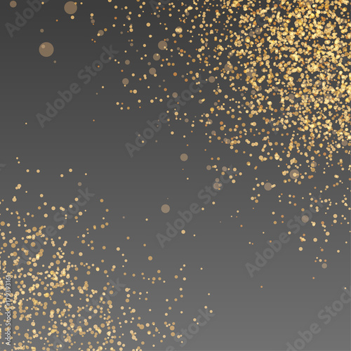 Bright golden dust particle abstract background