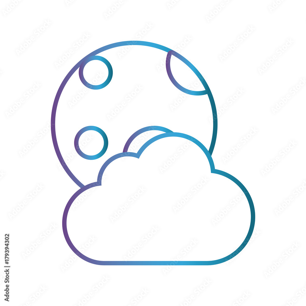 moon and cloud icon over white background vector illustration moon and cloud icon over white background vector illustration