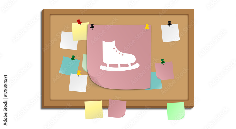 Fototapeta premium Pinnwand - Schlittschuhe