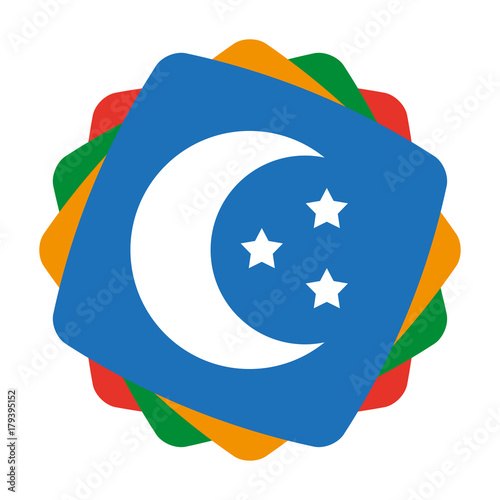 App Icon bunt - Mond und Sterne