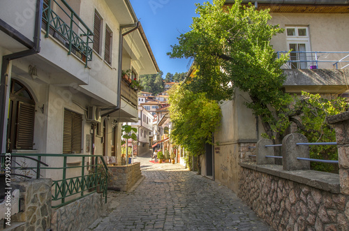 Fototapeta Naklejka Na Ścianę i Meble -  Ohrid, Macedonia - street in old town