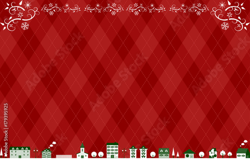 街並み　クリスマス　アーガイル背景