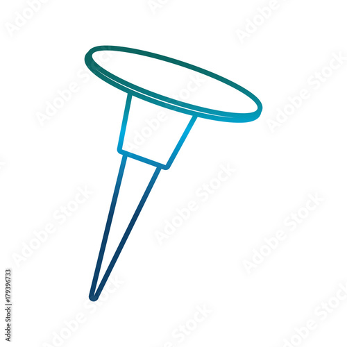 push pin icon over white background vector illustration