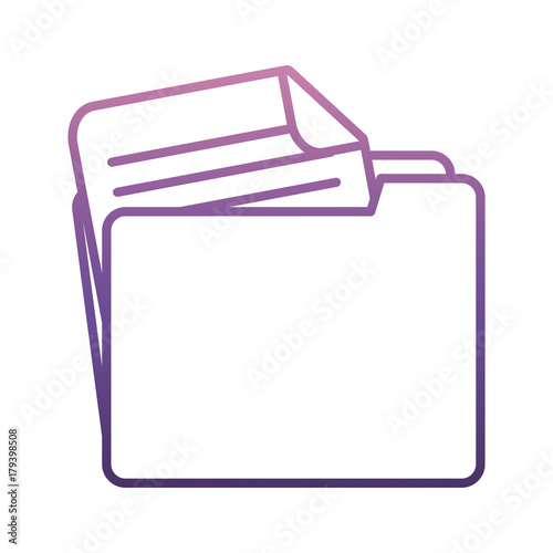 document folder icon over white background vector illustration