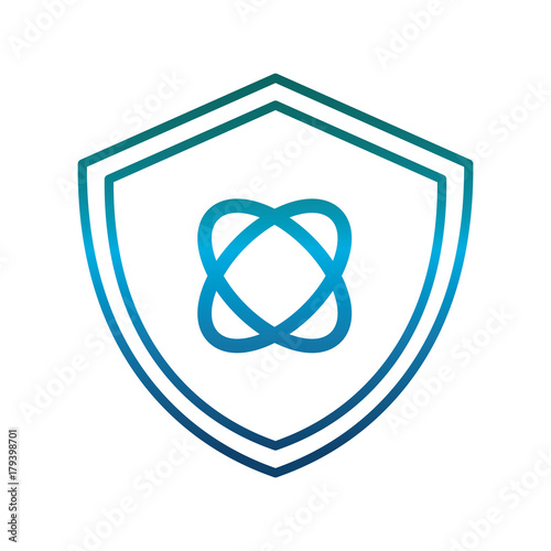 shield icon over white background vector illustration