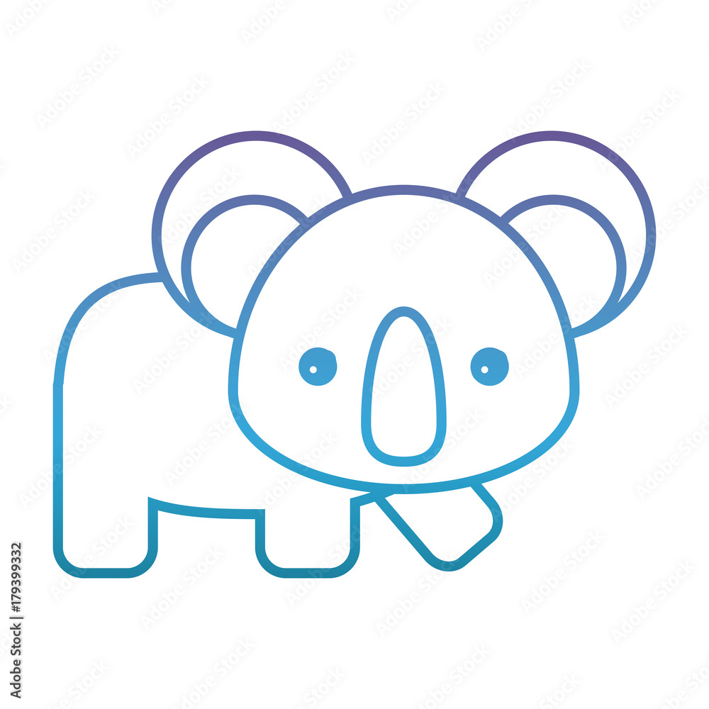 cute koala icon over white background vector illustration cute koala icon over white background vector illustration