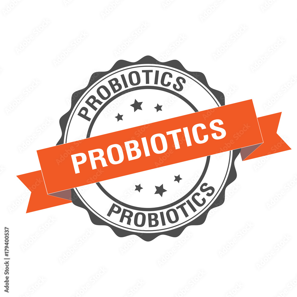 Fototapeta premium Probiotics stamp illustration