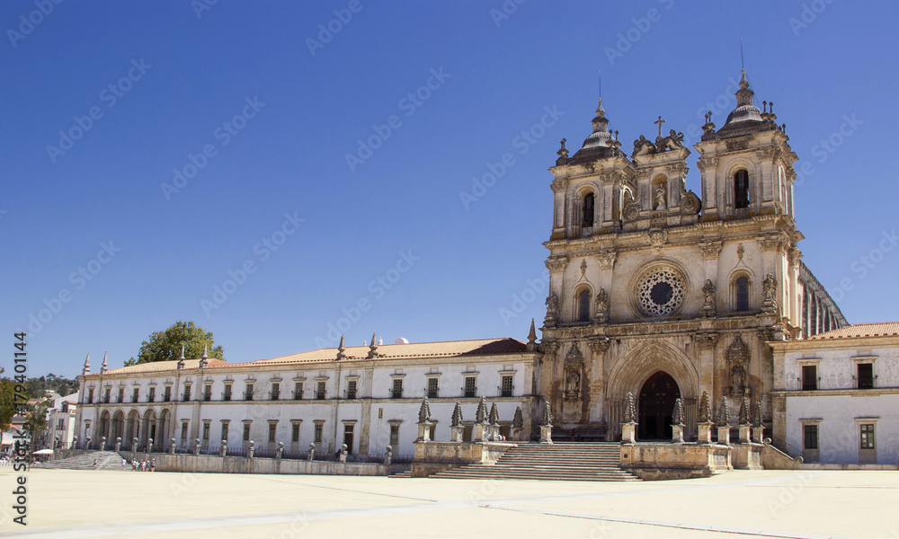 Architecture of the monastery of Santa Maria de Alcobás. Portugal.