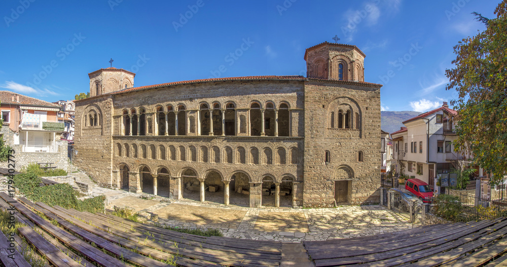 Ohrid, Macedonia - St Sophia church - panorama