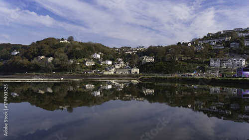 View across the Millpool towards a fishing village © David George