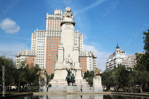 The Plaza de España Spain square, Madrid, Spain