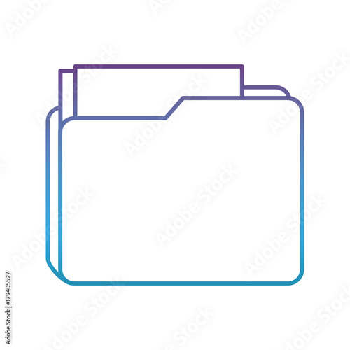 document folder icon over white background vector illustration