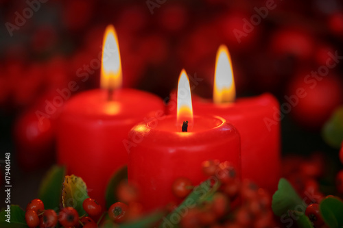 Red Christmas candles