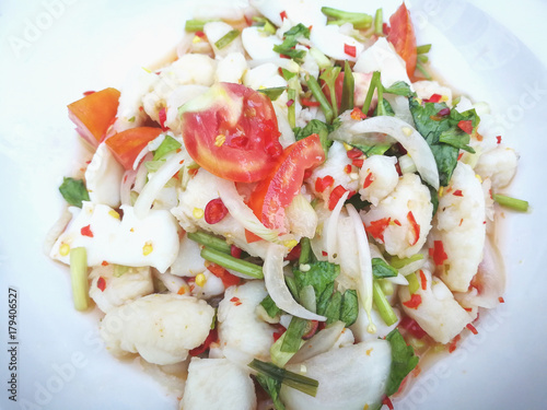 Steamed fish in lime dressing