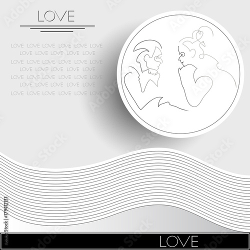 Graphic illustration with human relation 6