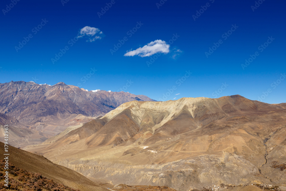 Mountain landscape, Himalayas, Mustang, Nepal