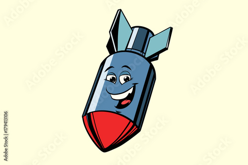 aerial bomb cute smiley face character