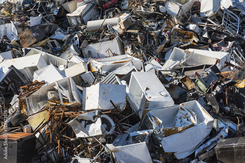 Scrap metal recycling facility  Wilmington  North Carolina  USA.