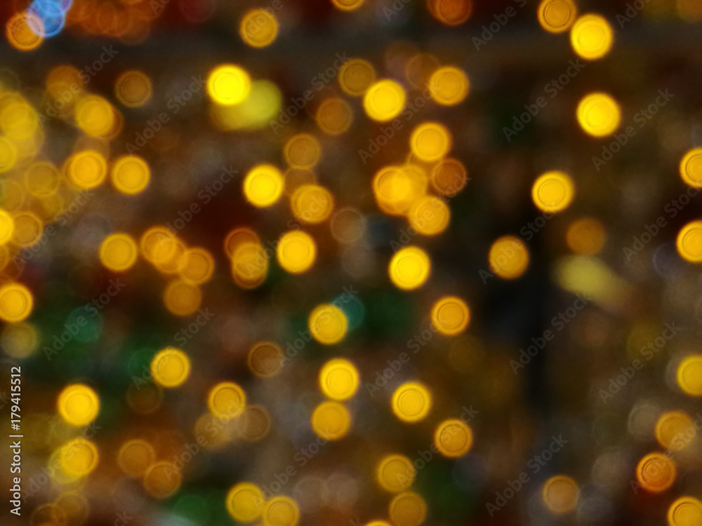 Fototapeta premium blur lights in the market, restaurant and walkway color bokeh background