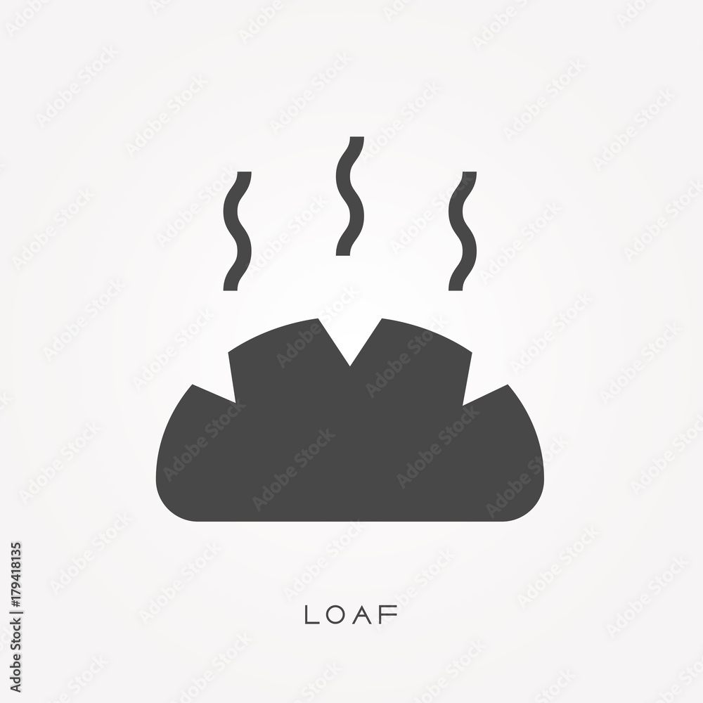 Silhouette icon loaf