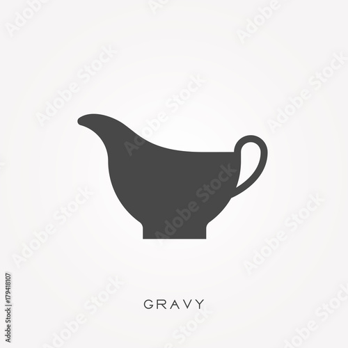 Silhouette icon gravy