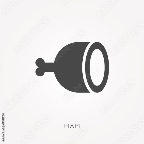Silhouette icon ham