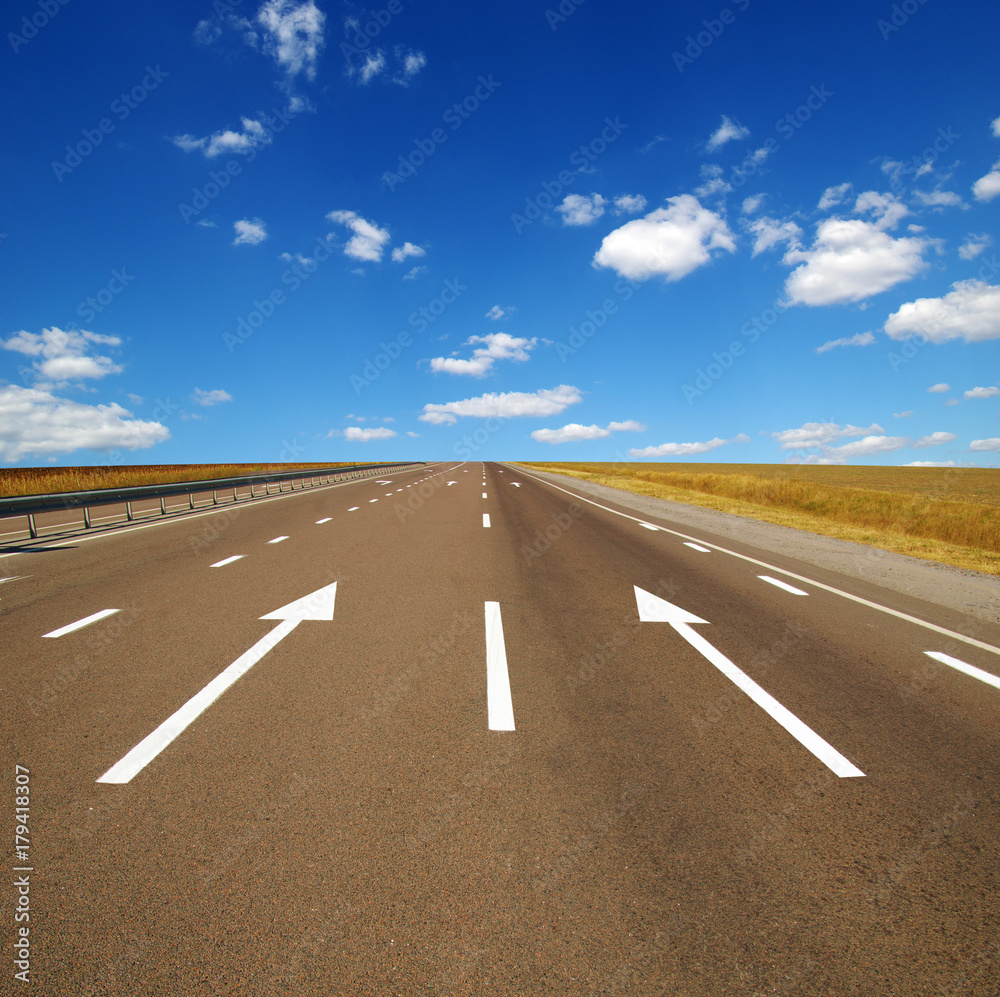 Naklejka premium Asphalt car road