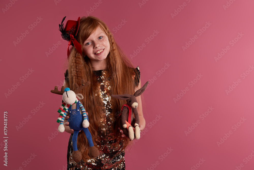 Charming kid background isolated