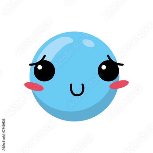 Isolated blue emoticon design