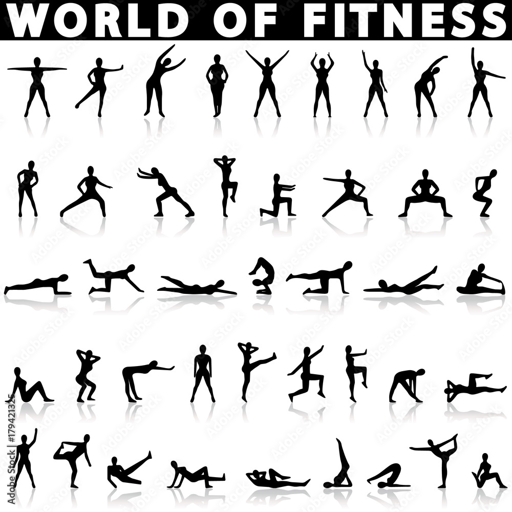 Fitness icons vector Fitness icons vector