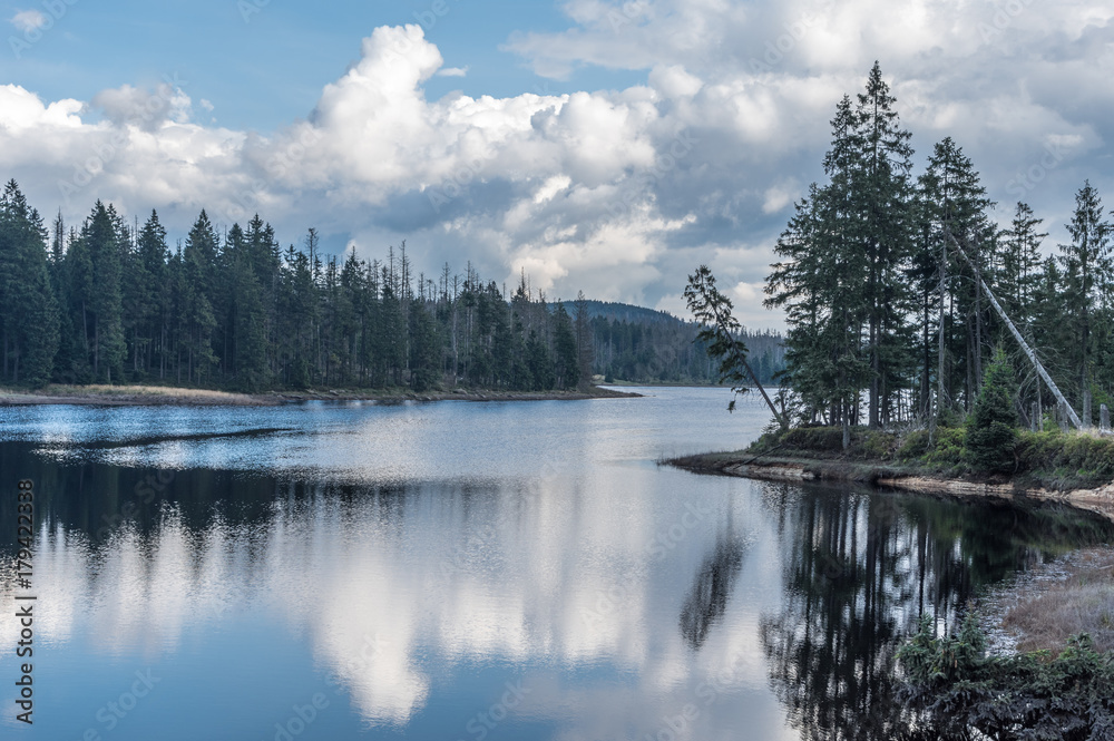 Fototapeta premium The Silberteich lake in Harz, Germany
