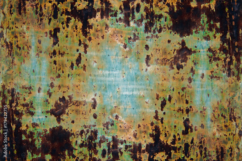Fototapeta premium Flaking paint from the metal surface