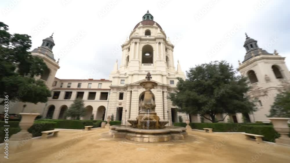 Afternoon cloudy view of The beautiful Pasadena City Hall at Los Angeles, California, United States Afternoon cloudy view of The beautiful Pasadena City Hall at Los Angeles, California, United States