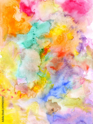 Abstract watercolor background - hand drawn © siloto