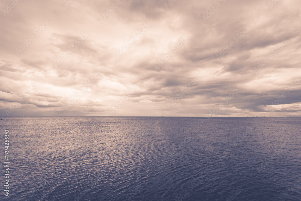 Idyllic shot of horizontal sea water and sky Idyllic shot of horizontal sea water and sky