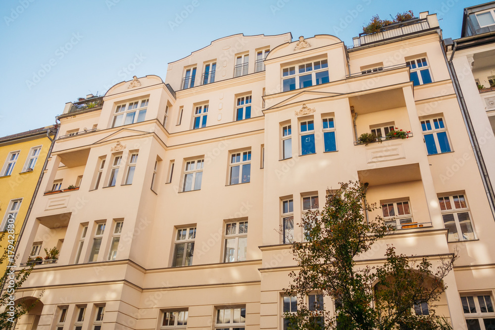 beautiful historical house with clean sky