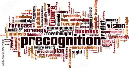 Tableau sur toile Precognition word cloud