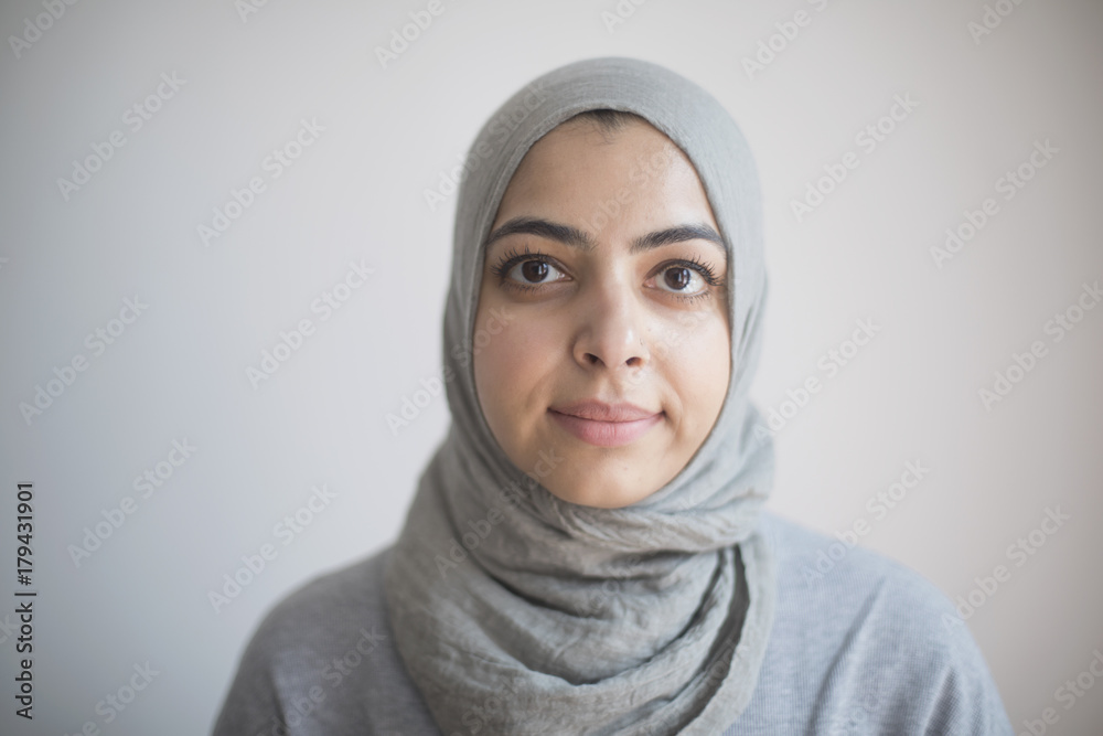 Portrait of a businesswoman wearing a hijab. Portrait of a businesswoman wearing a hijab.