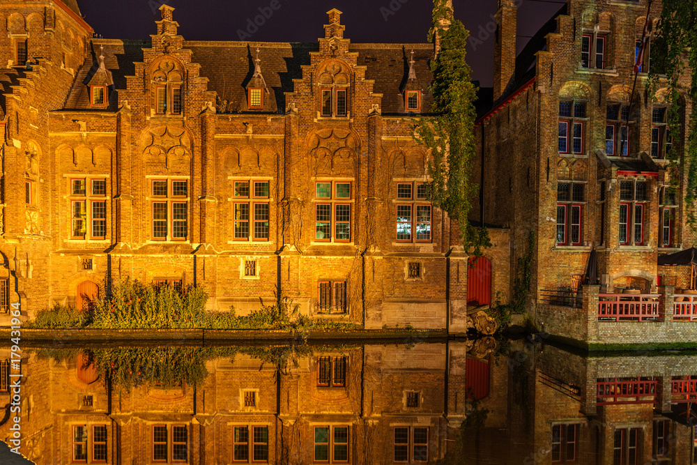 Night Bruges, Belgium