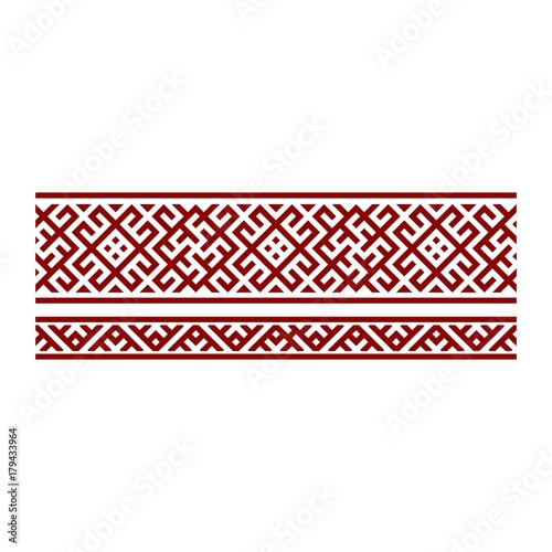 Traditional embroidery. Vector illustration of ethnic seamless ornamental geometric patterns for your design