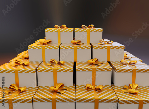 Gift boxes stack
